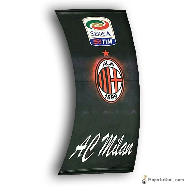 Futbol Bandera de AC Milan Negro